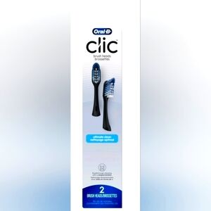 New Oral-B Clic Brush Heads - Black and Blue